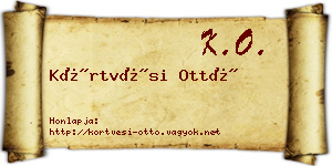 Körtvési Ottó névjegykártya