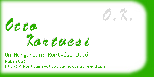 otto kortvesi business card